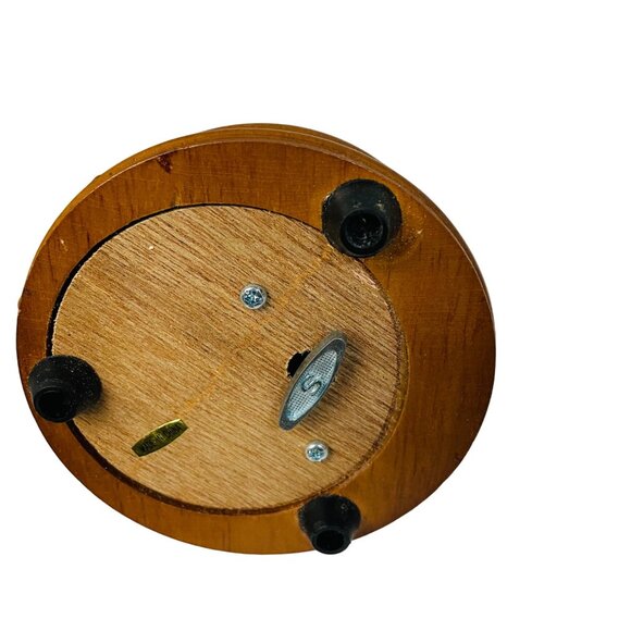 Vintage Ceramic Carousel Horse Figurine On Wooden Base 5 1/2" Music Box  Up e Po - Picture 8 of 10